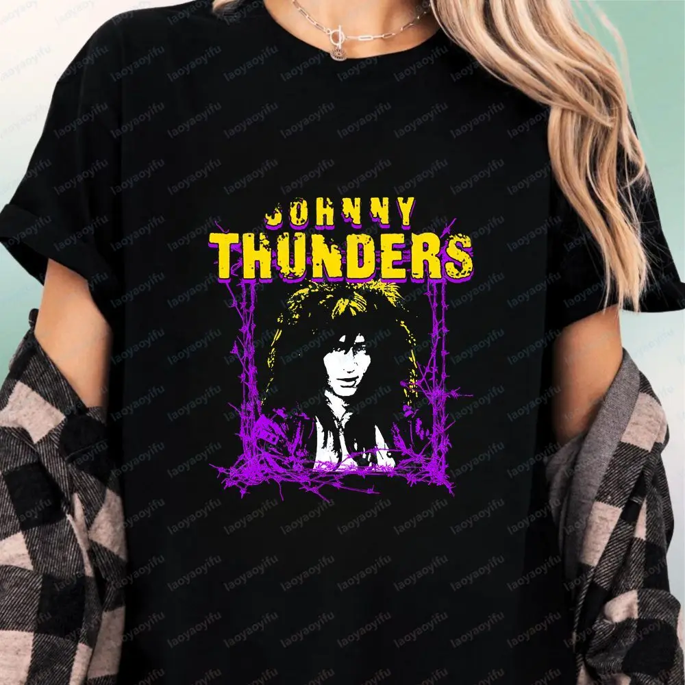 Johnny Thunders - Unique Style Band Casual Trendy Multi-Purpose Short-Sleeved Men's and Women's Round-neck T-Shirt