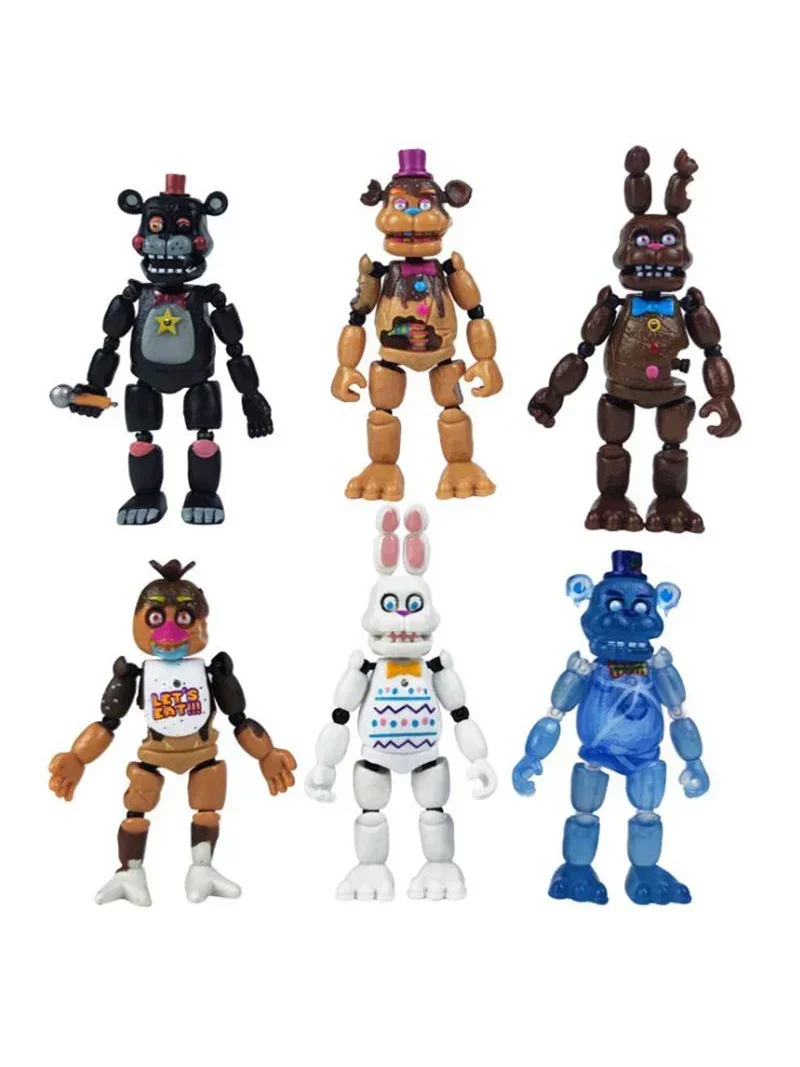 6 pièces FNAF édition spéciale figurine d'anime commune détachable Bonnie Bear Freddy figurine modèle jouets