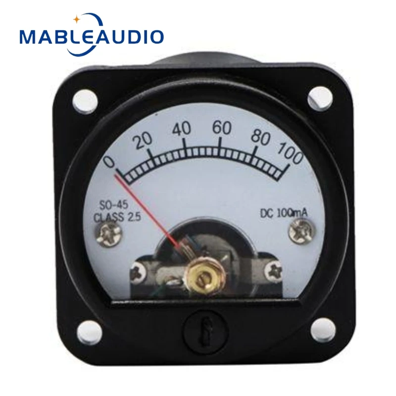 1PCS 100mA Guitar Sound Indicating Power Amplifier Electronic Tube Pointer Ammeter