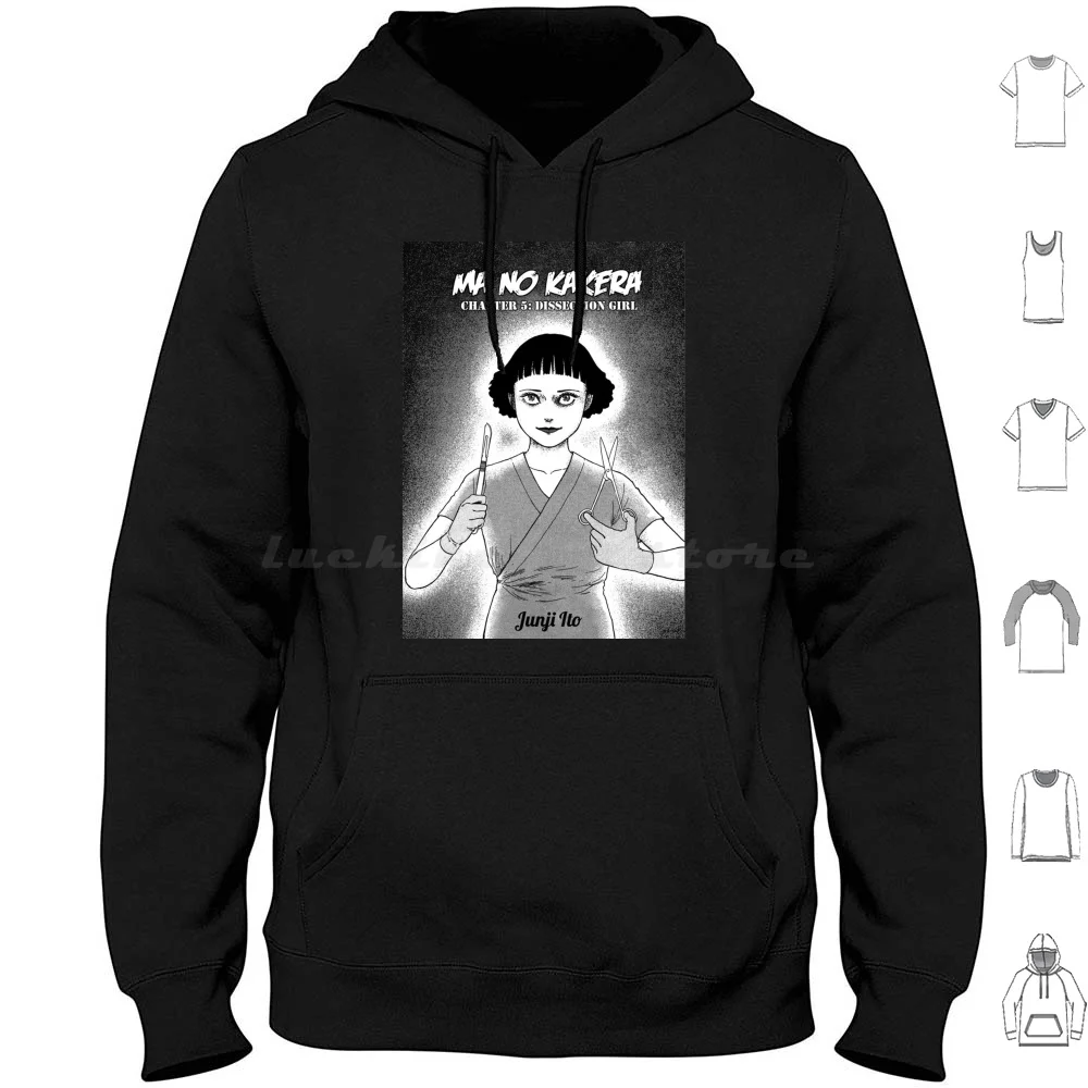 Dissektion Mädchen Hoodie Baumwolle Langarm Horror Manga Shojo Shoujo Kawaii gruselig gruselig Guro Thriller Anime Manga Mütze