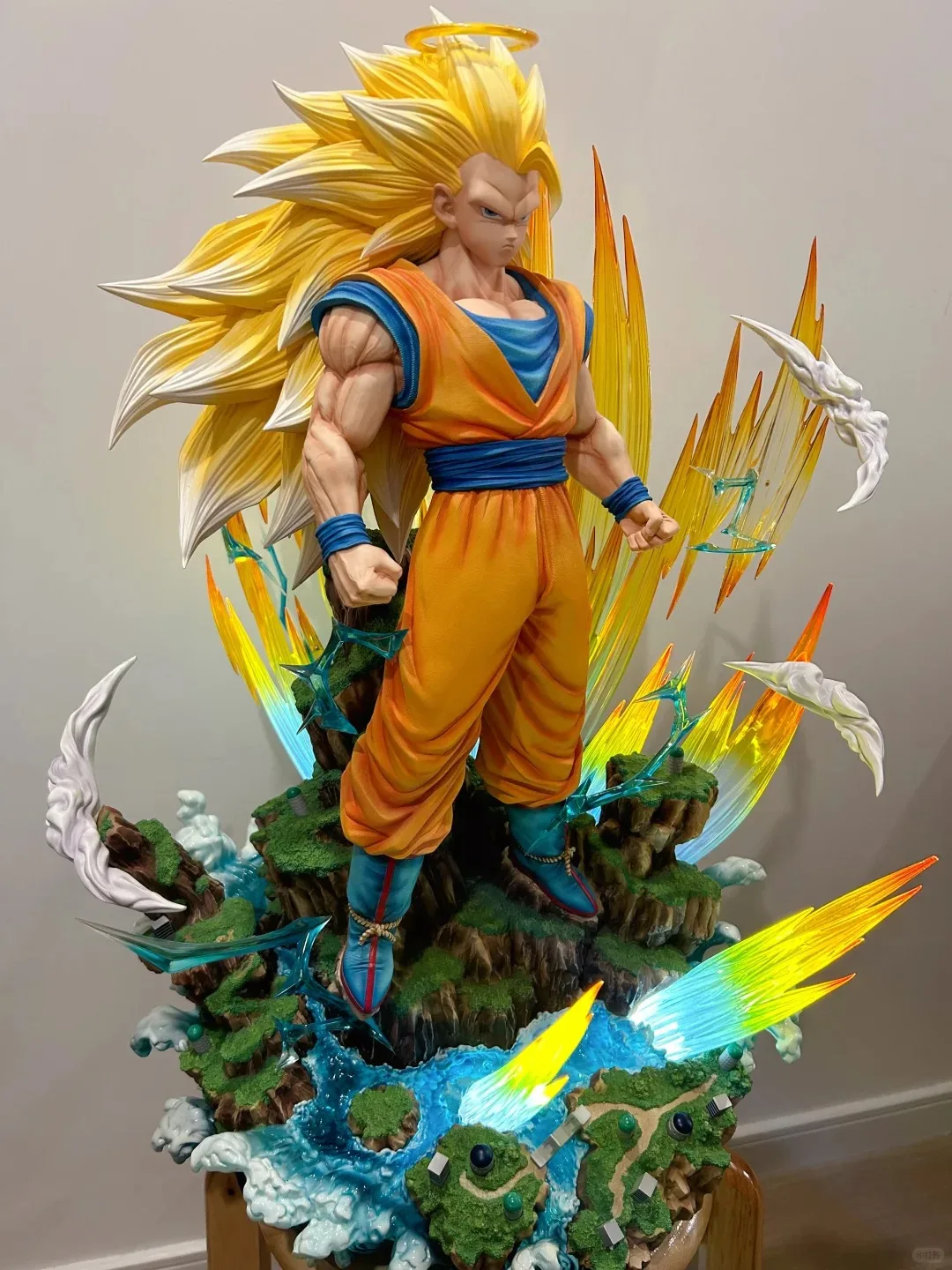 สต็อก 33 ซม.Dragon Ball Z ตุ๊กตา Luminous Super Saiyan 3 รูป Son Goku Infinite เริ่มต้น Super ขนาดใหญ่รุ่น Gk รุ่น Pvc ของเล่น