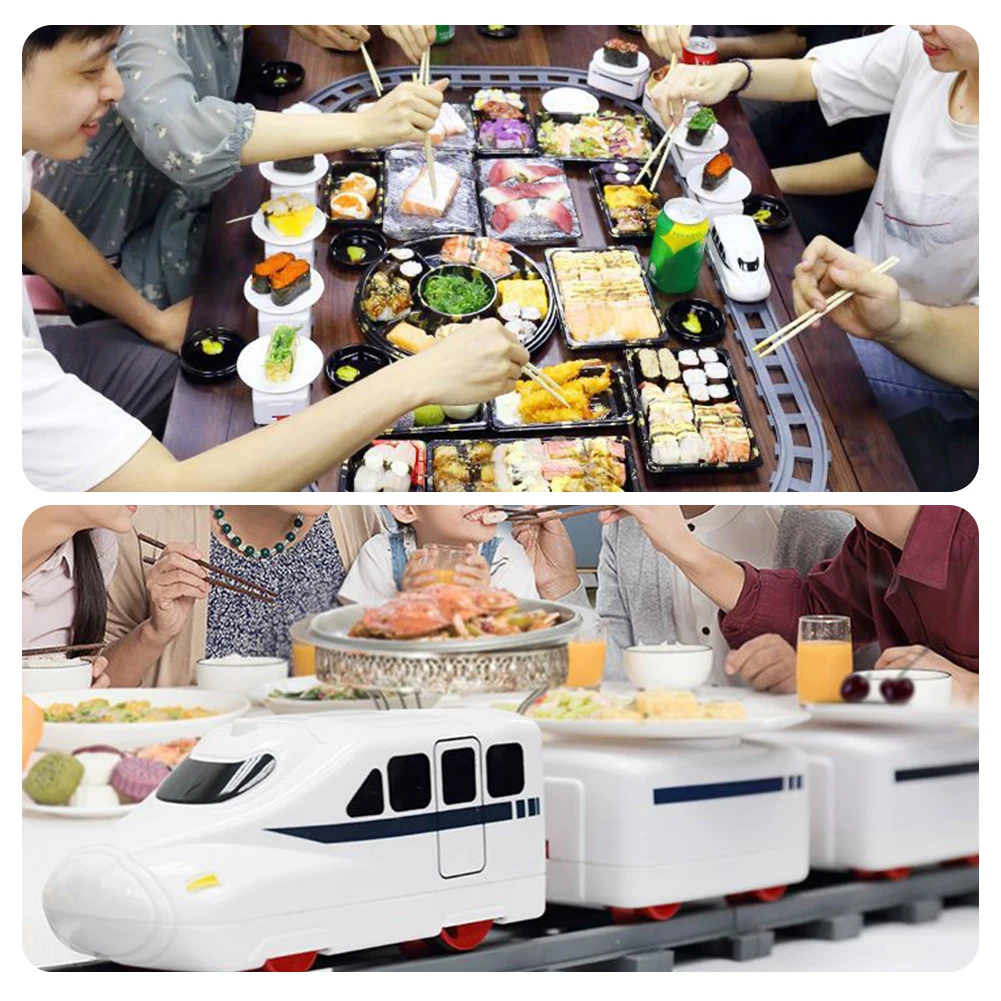 Lovely Cartoon Electric Sushi Trains Toy Home Add Fun Party Games Toys Kids Party Favor Toy