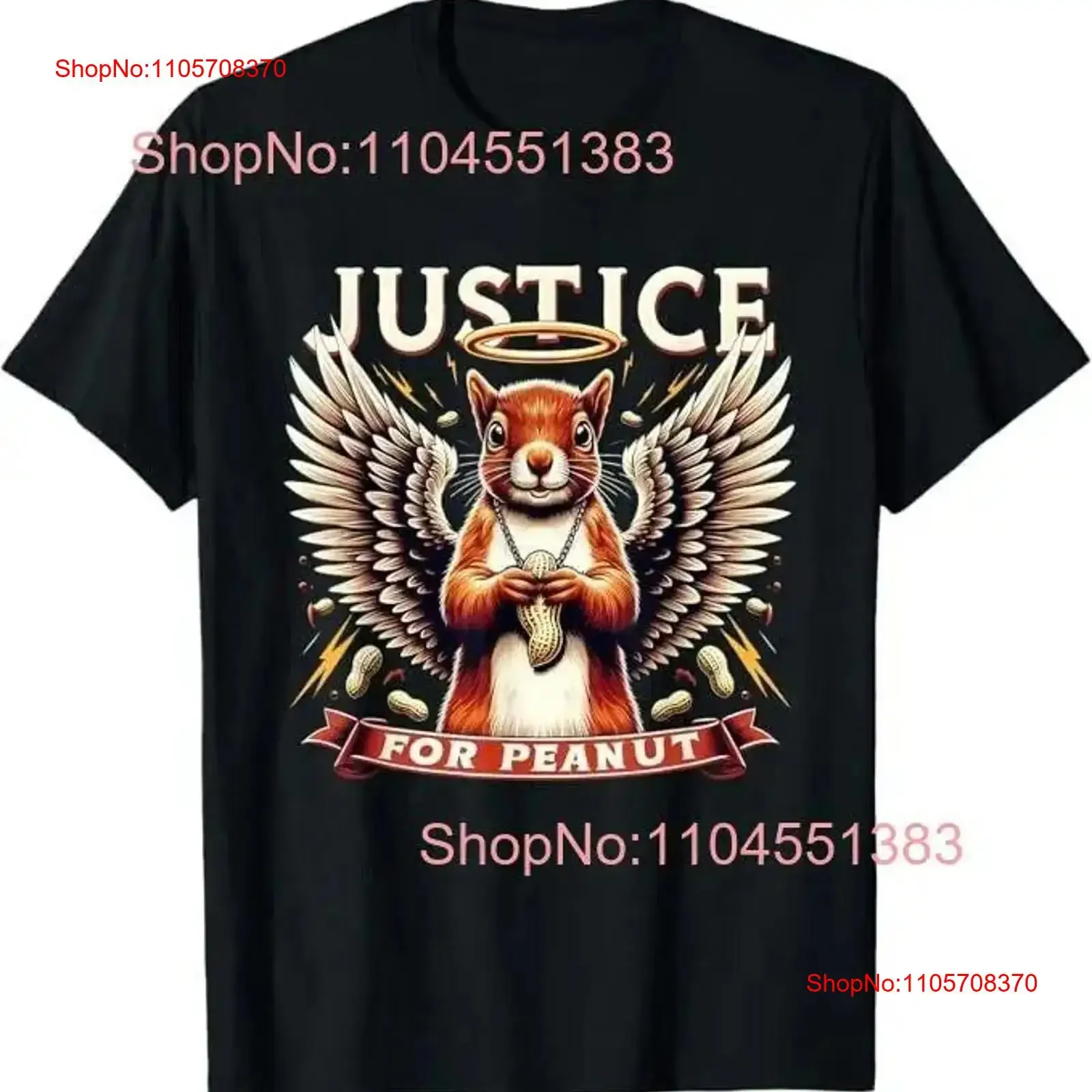 Cute Peanut Squirrel Justice For The T Shirt vintage Washed graphic Slightly Comfortable Top For Everyday Wear designer clothes