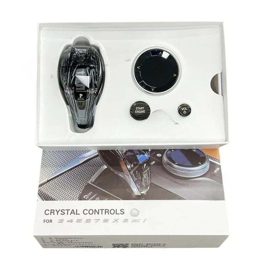 new 4 Piece Set Crystal Gear Shift Knob Lever For BMW 12348 Series X3 X4 X5 X6 X7 i4 Z4 Automatic Crystal Gear Handle