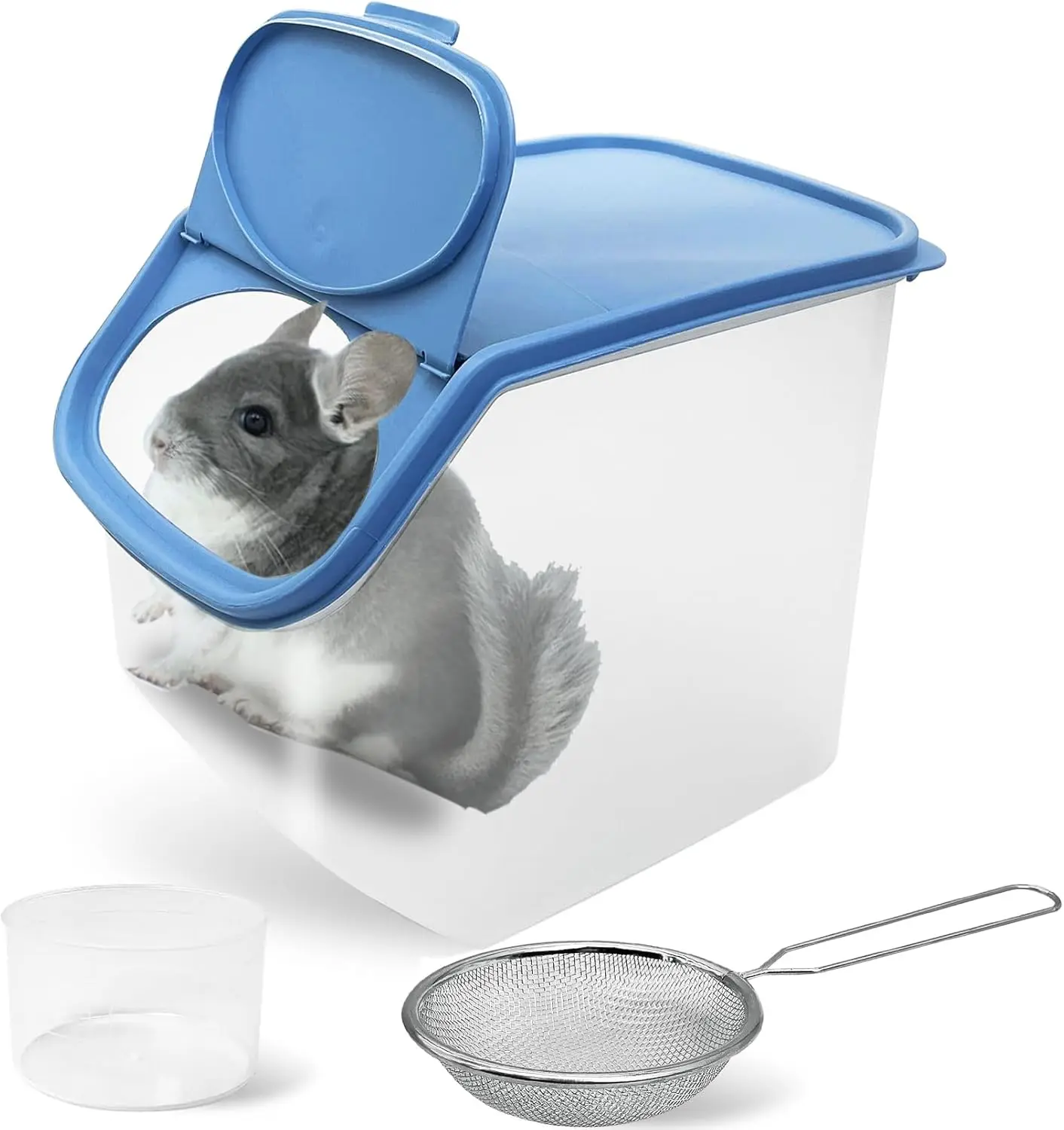 

Large Chinchilla Sand Bath Container Large Chinchilla Dust Bath Tub Transparent Hamster Toilet Shower Room Plastic Hamste
