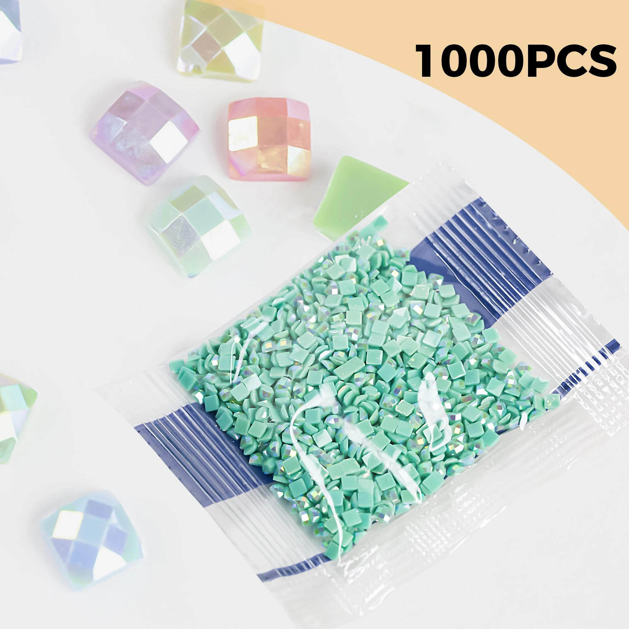 Single Color AB Square Diamond Beads for 5D Diamond Paintings Resin AB Diamond Painting Drills 2.5mm AB drills 1000/2000Pcs