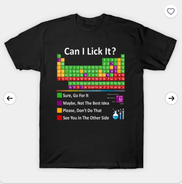Camiseta Can I Lick It Chemistry Teacher Science Day, camisetas gráficas bonitas de manga corta y cuello redondo, camisetas femeninas, ropa