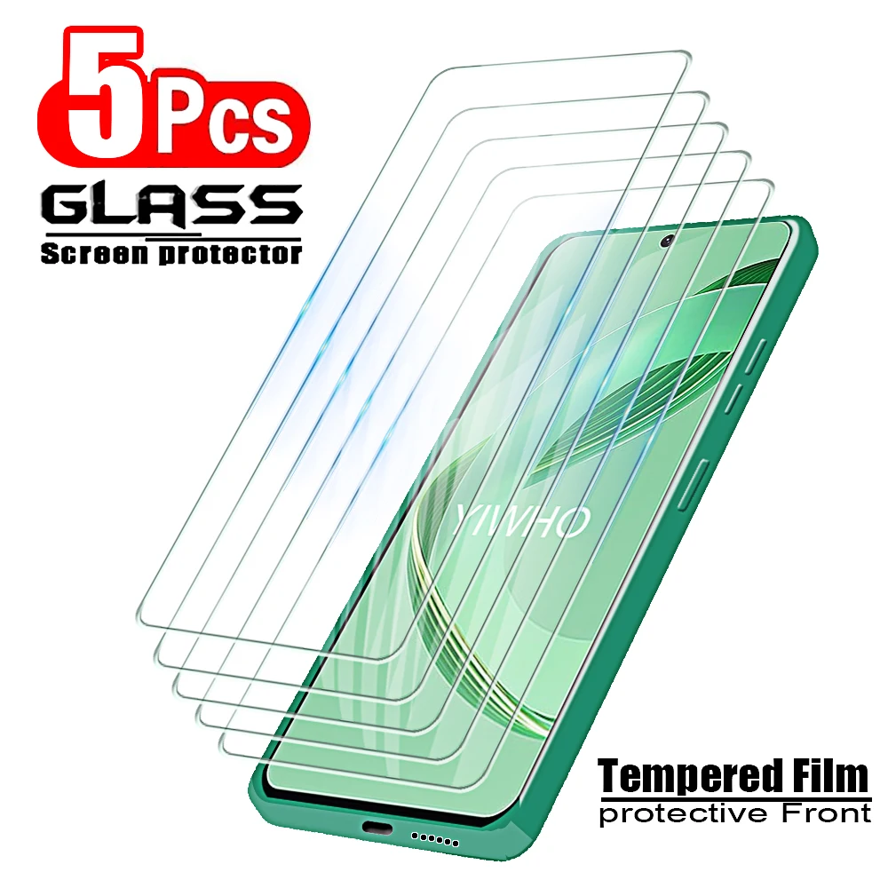 5pcs Protective Glass for Huawei Nova 12 Se 11 10 9 8 Se Screen Protectors Tempered Glass Phone Front Clera Black HD Film