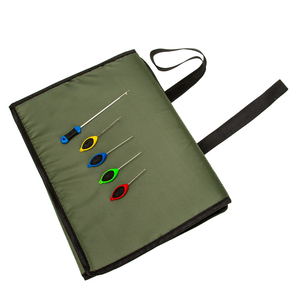 Carp Fishing Folding Unhooking Mat with Baiting Needles Drill Set or Fishing Scale Combination, Fish Protection Pad, 5Pcs