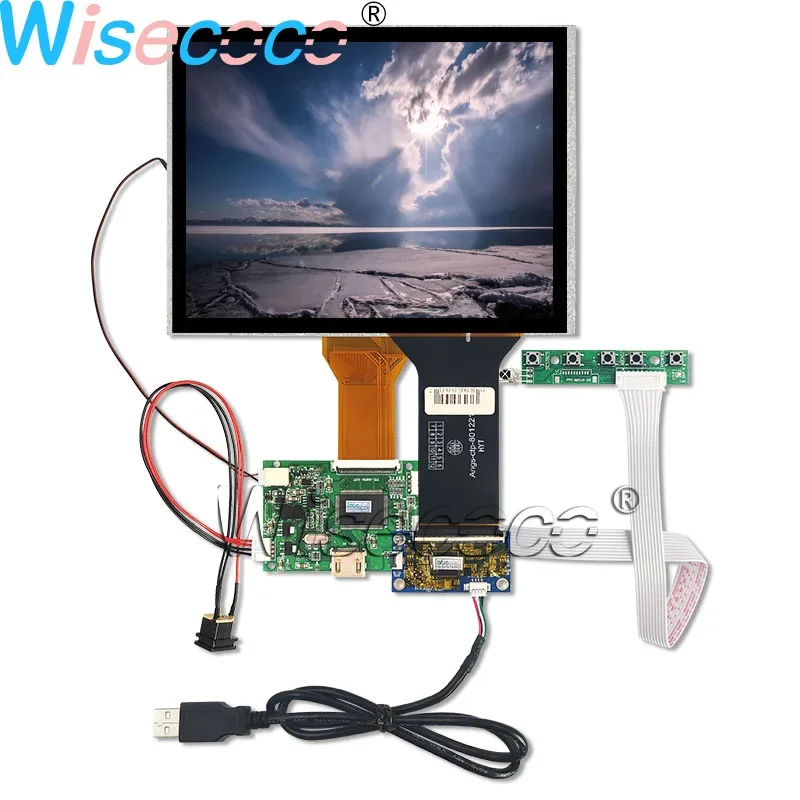 8 Inch 800*600 TFT LCD Screen Panle  AT080TN52 V.1 with Touch Screen Digitizer Assembly  to TTL 50pin controller for DIY