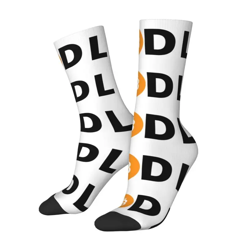 Bitcoin Hodl Men's Crew Socks Unisex Funny 3D Print BTC Cryptocurrency Dress Socks