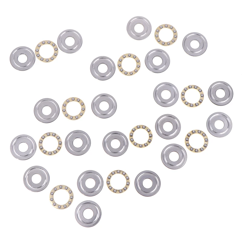 10Sets Thrust Ball Bearing F8-22M 7 F8 22m Inner Diameter 8mm Plane Planar Miniature Axial Ball Bearings - view 5