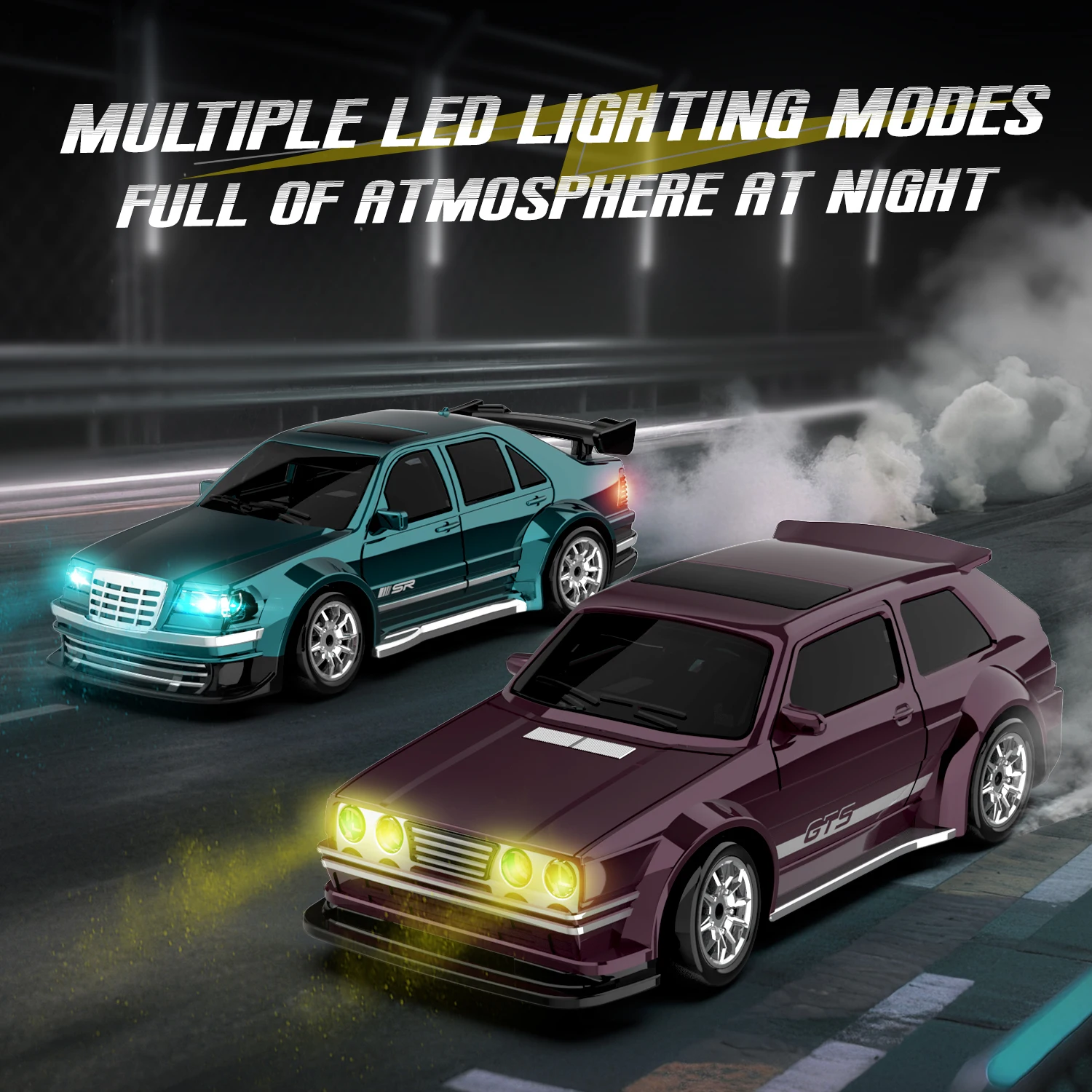 FQD17 FQD19 1:43 Scale Full-Size 4WD Drift Car 2.4g Gyroscope Calibration Drift Steering Light Linkage Mini Remote Control Car
