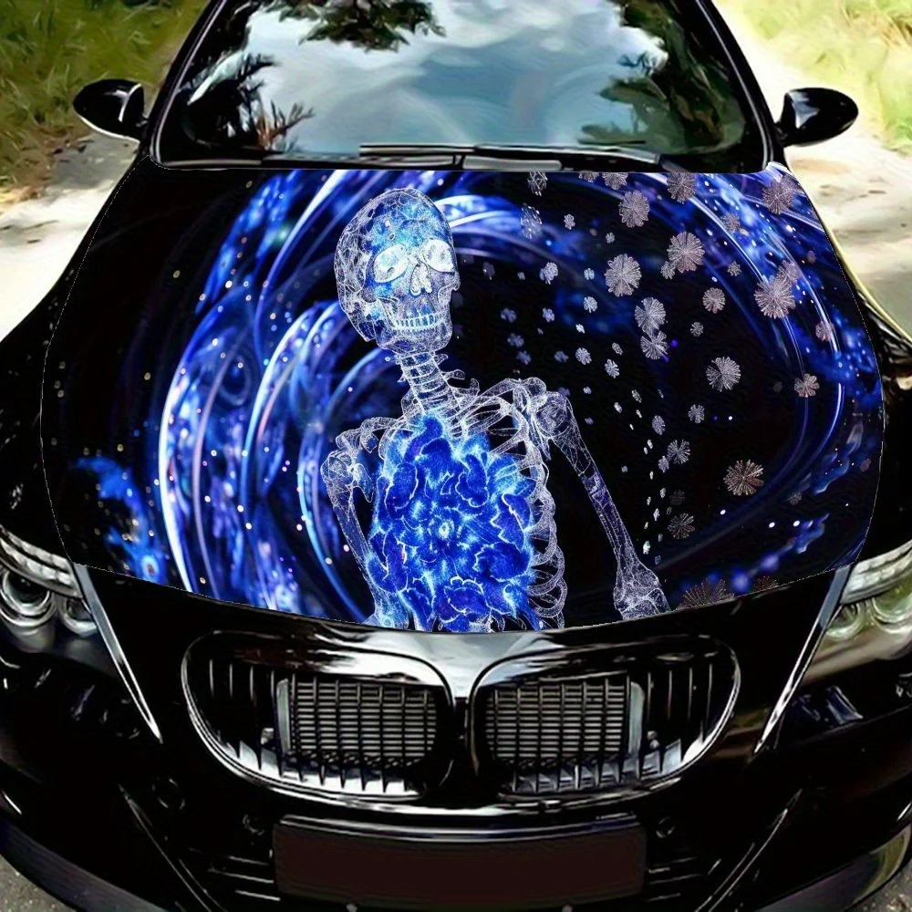 

Striking Celestial - linked Bonework Car Hood Vinyl Wraps, Car Engine Decal Sticker, Waterproof Self-adhesive Car Vinyl Wraps, S