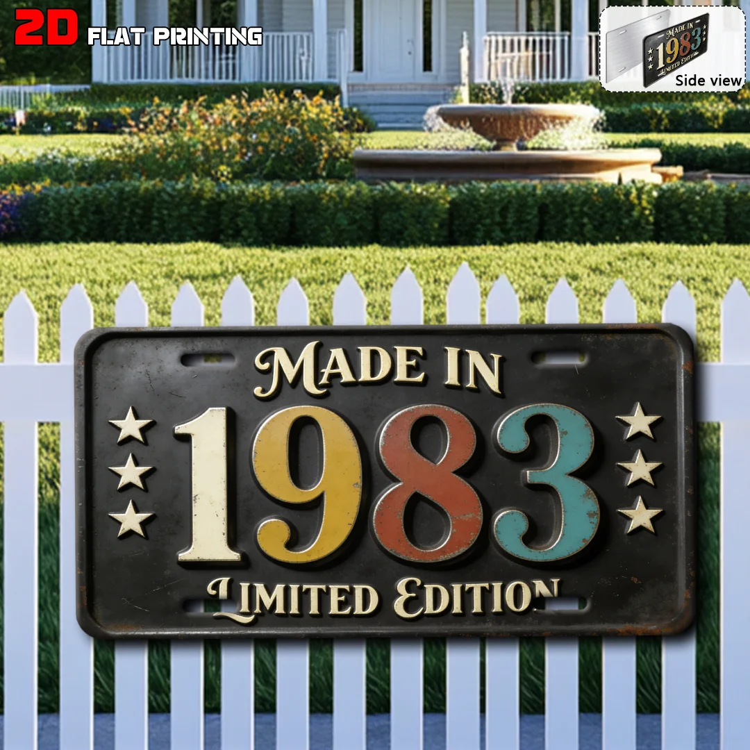 2D Flat, [2D Flat] 1pc, Vintage 1983 Sign, Home Decor, Housewarming Gift (12