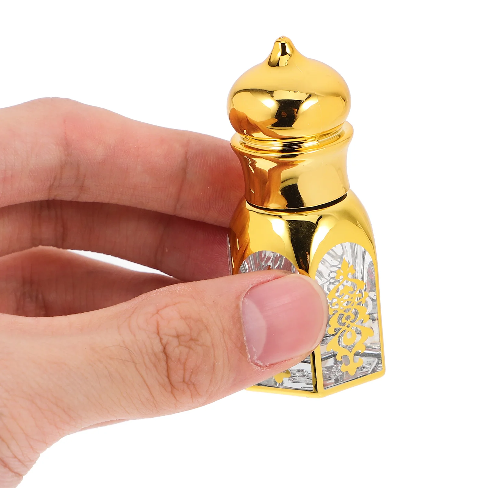 قطعتان من الزجاجات الدوارة الزجاجية القابلة لإعادة الملء، لفة الزيوت العطرية الصغيرة المقاومة للتسرب على الزجاجات، حاوية عطور للسفر المحمولة #3