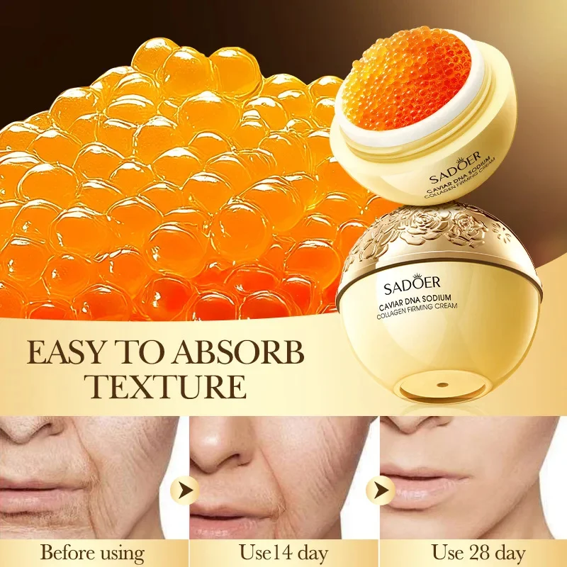 Caviar Anti-Wrinkle Face Cream Removal Facial Serum Rejuvenation Lift Firm Anti-aging Whitening Invisible Pore Beauty Skin Care