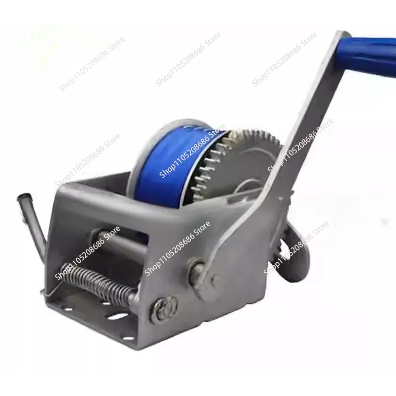 Heavy Duty Winch  Stainless Steel Manual Boat Trailer Winch Portable Small Hand Winch Three Speed