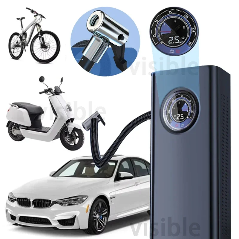 Motorcycle 5V USB Inflator Portable Air Compressor 3000mAh Air Pump for Motorcycle Tires Electric Tire Auto Ball Bicycle Charge