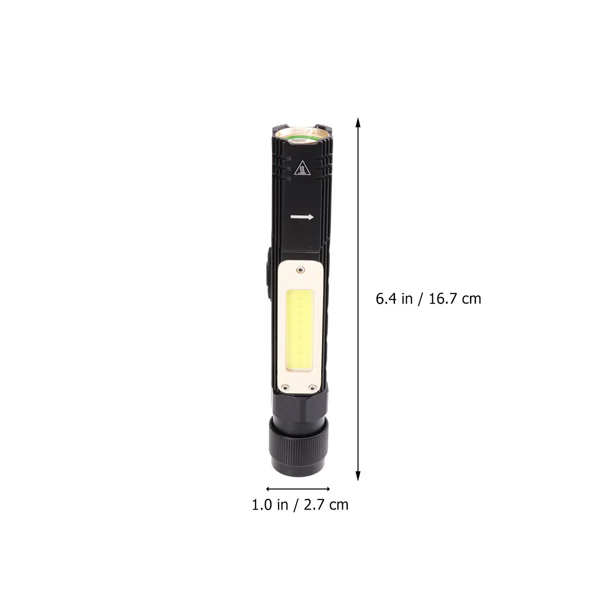 USB Rechargeable Tactical Work Light Cob LED 90 Degree Rotary Head Magnetic Tail 360 Adjustable Hidden Charging Port Handheld