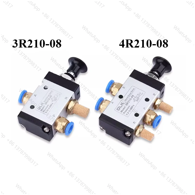 3R210-08 4R210-08 Push Pull Pneumatic Control Switch Reversing Manual Valve With Fittings