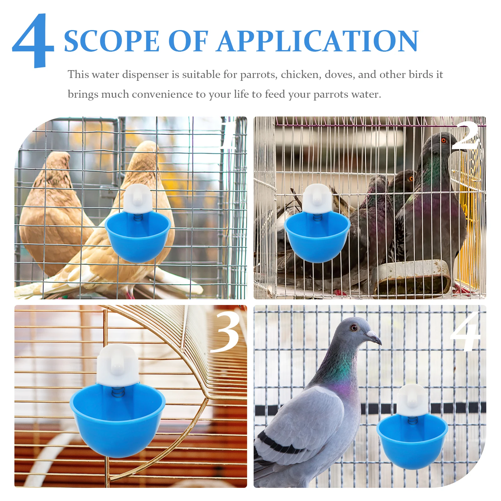 

5 Pcs Rabbit Automatic Drinking Bowl Water Cup Farm See Pasture Chicken Cups Duck Feeder