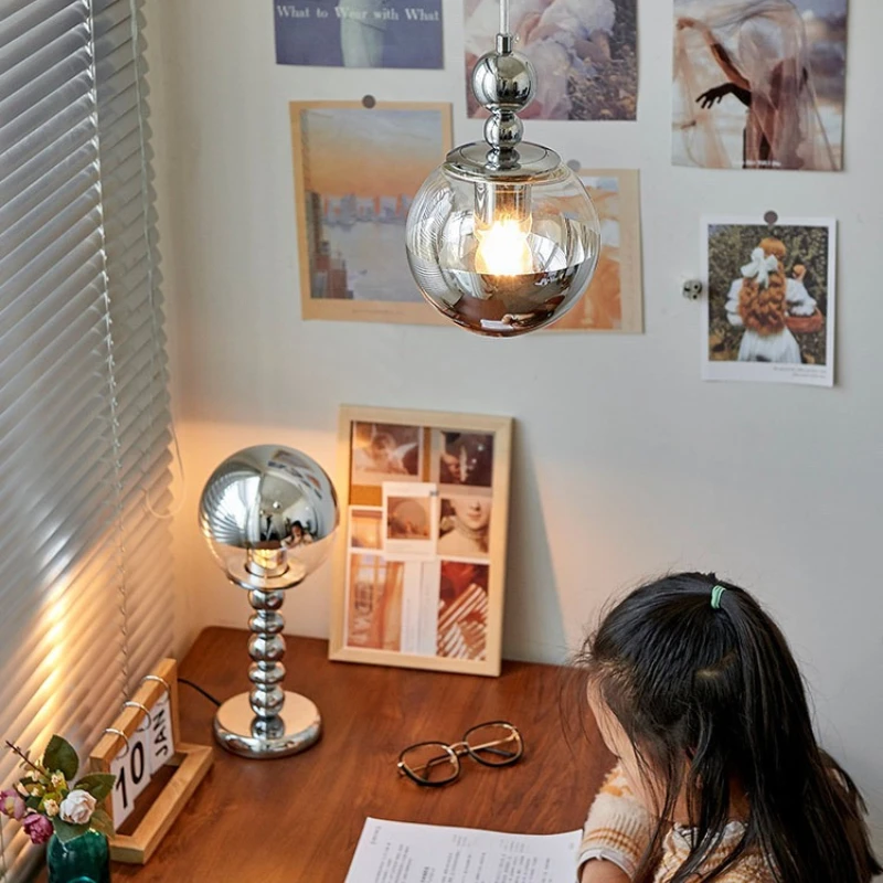 Nordic Bauhaus Styles for Living Coffee/Study LED Pendant Lights Contemporary Simplicity Rotundity Glass Bedroom Bedsides Lamps