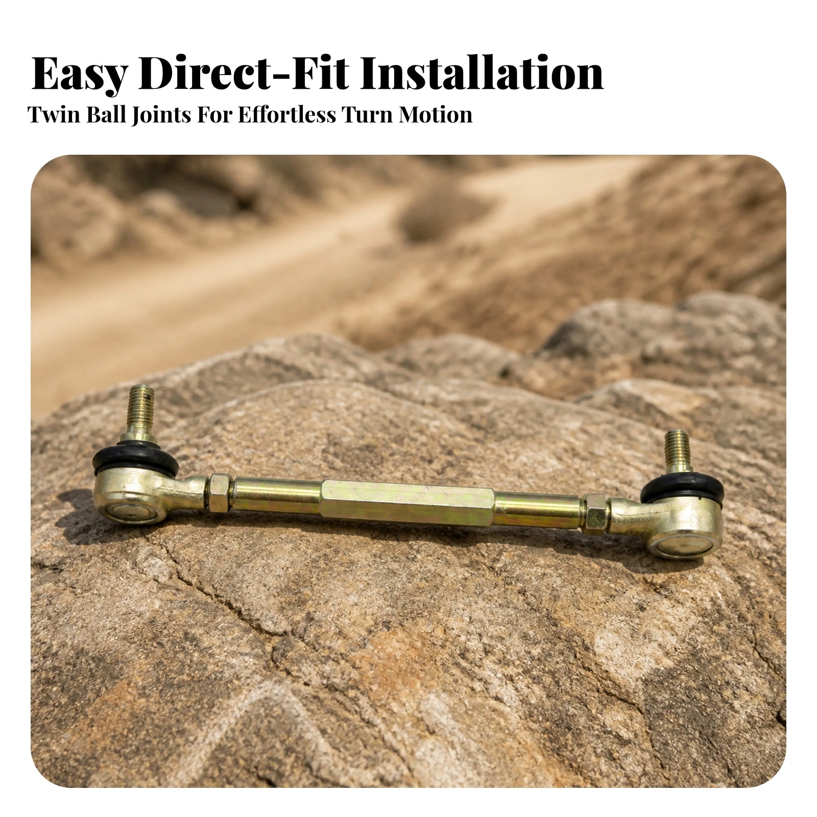 Steering Tie Rod Assembly Threaded Tie Rod with Ball Joints Ball Joint High-Strength CNC-Machined for DIY Builders, Go-Kart