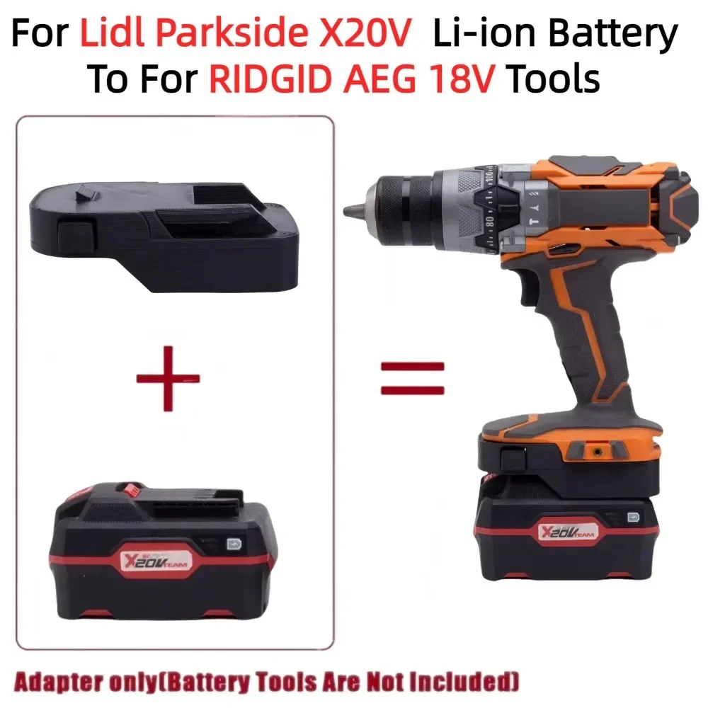 For Lidl Parkside X20V Lithium Ion for RIDGID AEG 18V Cordless Drill Tools Accessory Battery Adapter/Converter（Adapters Only）