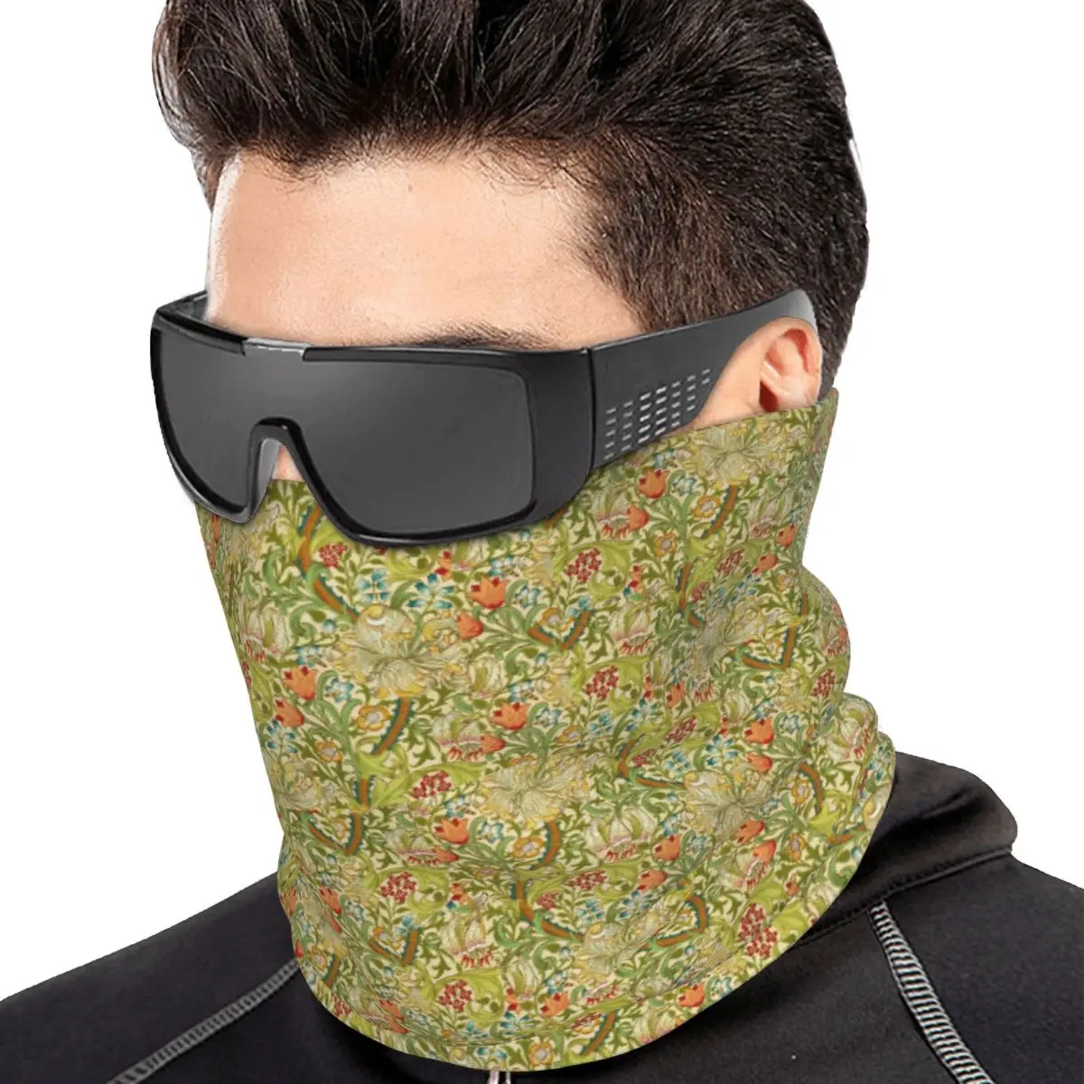 William Morris Golden Lily Bandana Neck Gaiter Printed Mask Scarf Warm Headband For Men Women Adult Winter