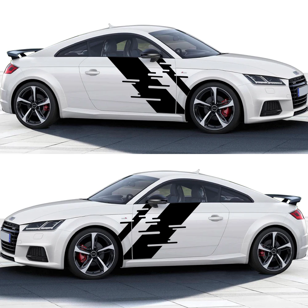 

For Audi TT 8N MK1 MK2 8J Coupe MK3 8S TFSI Car Vinyl Decals Side Body Sticker Trims Racing Stripes Graphics Auto Accessories