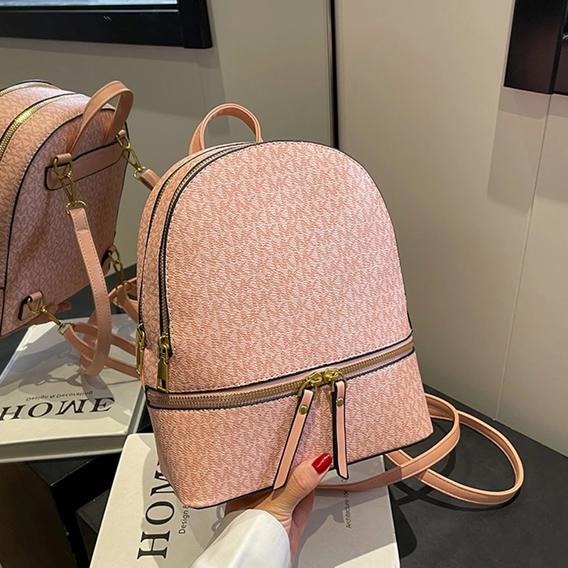 Designer Backpacks Women High Quality PU Leather Backpack Large Capacity School Bags for Girls Fashion Travel Back Pack 2023 New