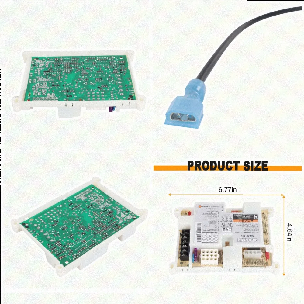 For White For Rodgers 50A55-843 Furnace Control Circuit Board Replacement Heating Boiler Ignition Module Compatible With For