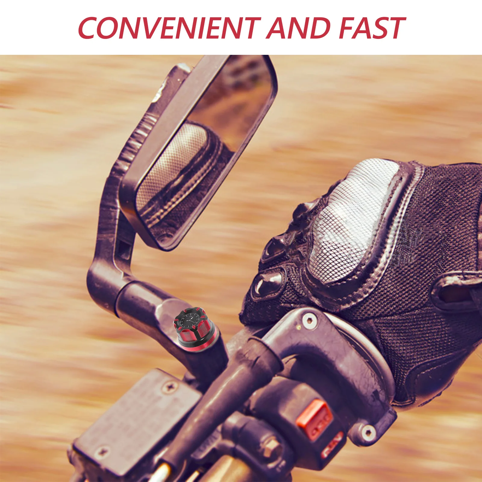 

Universal Motorcycle Mirror Hole Plugs M10 Aluminum Alloy Blanking Caps For Rearview Mirrors Compatible With Most Scooter