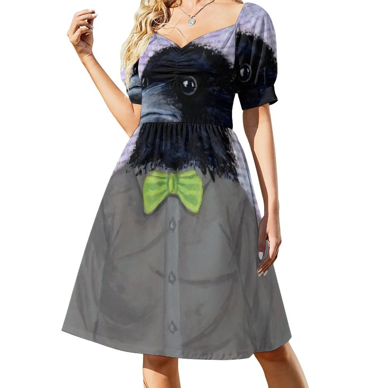 فستان توماس النسائي الهيب هوب ملابس الشارع الشهير مطبوع عليه رسومات جرافيك للحفلات ملابس النادي توماس بوي رجل ربطة القوس فيونكة طوق ملابس نسائية #2