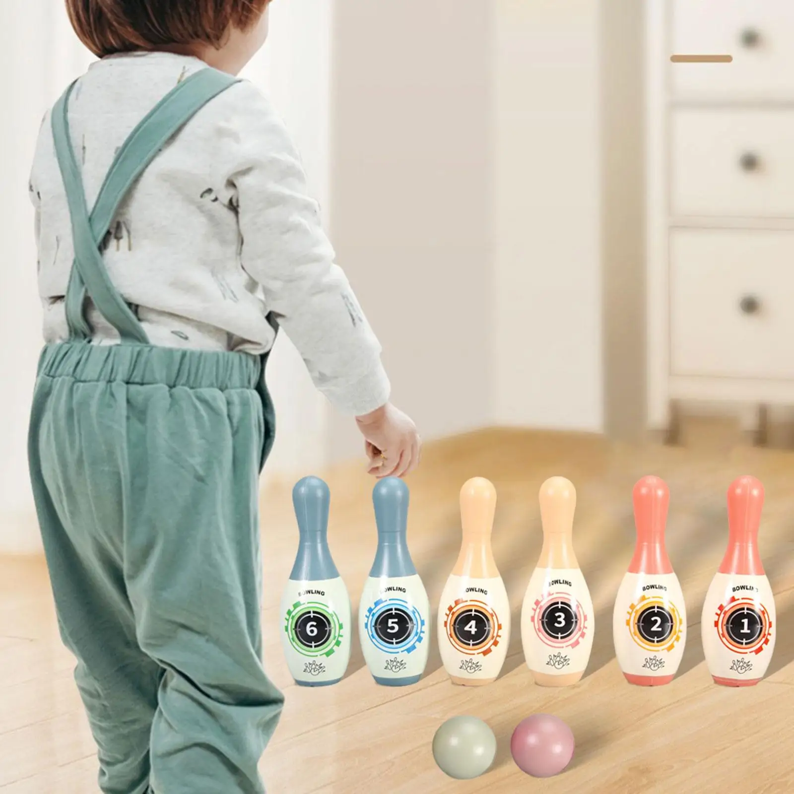 

Bowling Set for Kids Kids Education Motor Skills Parent Child Interactive Game Bowling Sports Toys for Gift New Year Gift