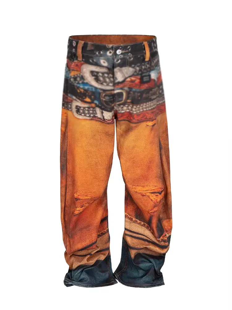 

Женские оранжевые мешковатые джинсы-карго Y2K American High Street Harajuku Oversize Эстетические винтажные широкие джинсы 2000-х годов
