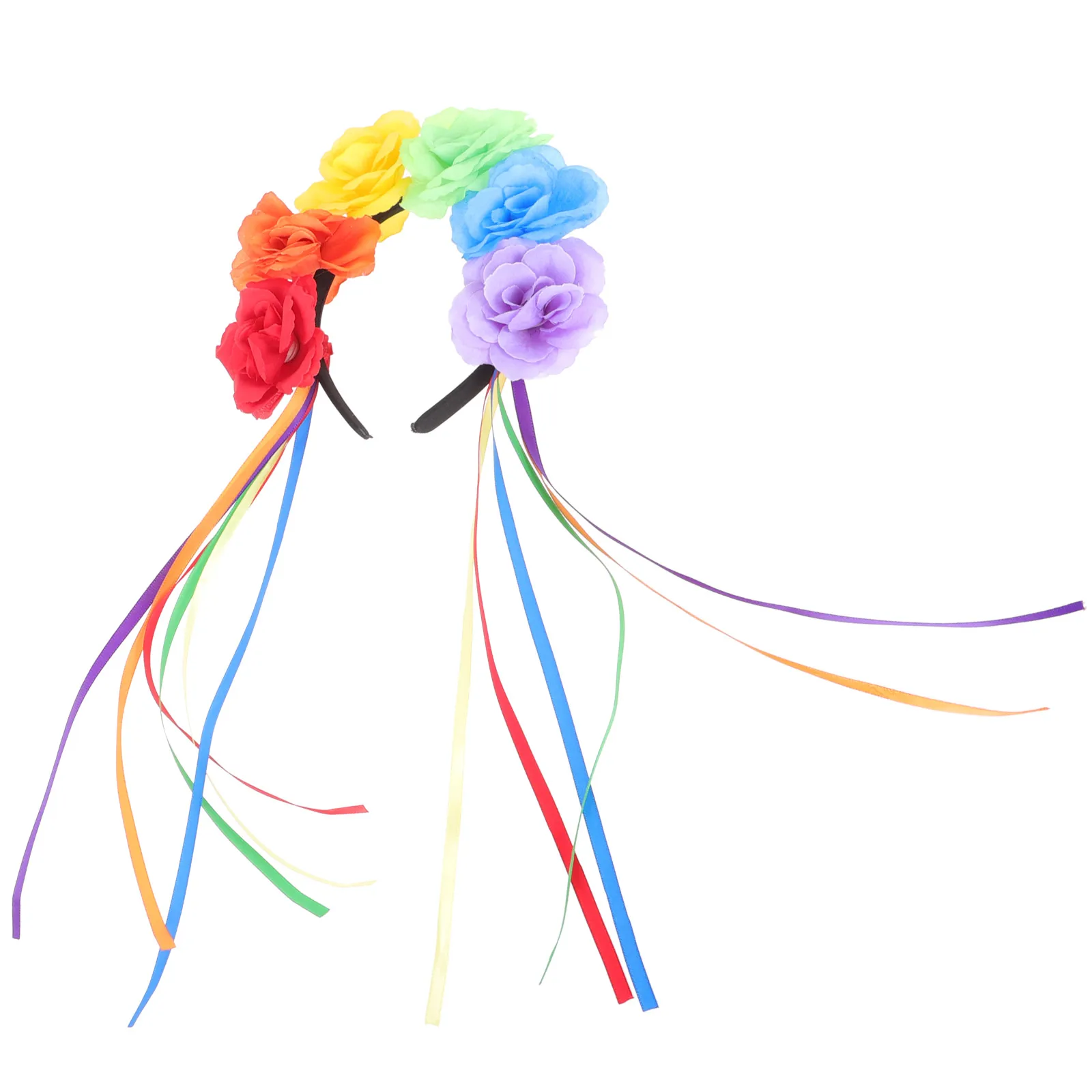 

Повязки на голову Rainbow Pride Month, пластиковая повязка на голову с цветком для женщин, радужные аксессуары, украшения для гордости, обруч для волос с цветочным принтом