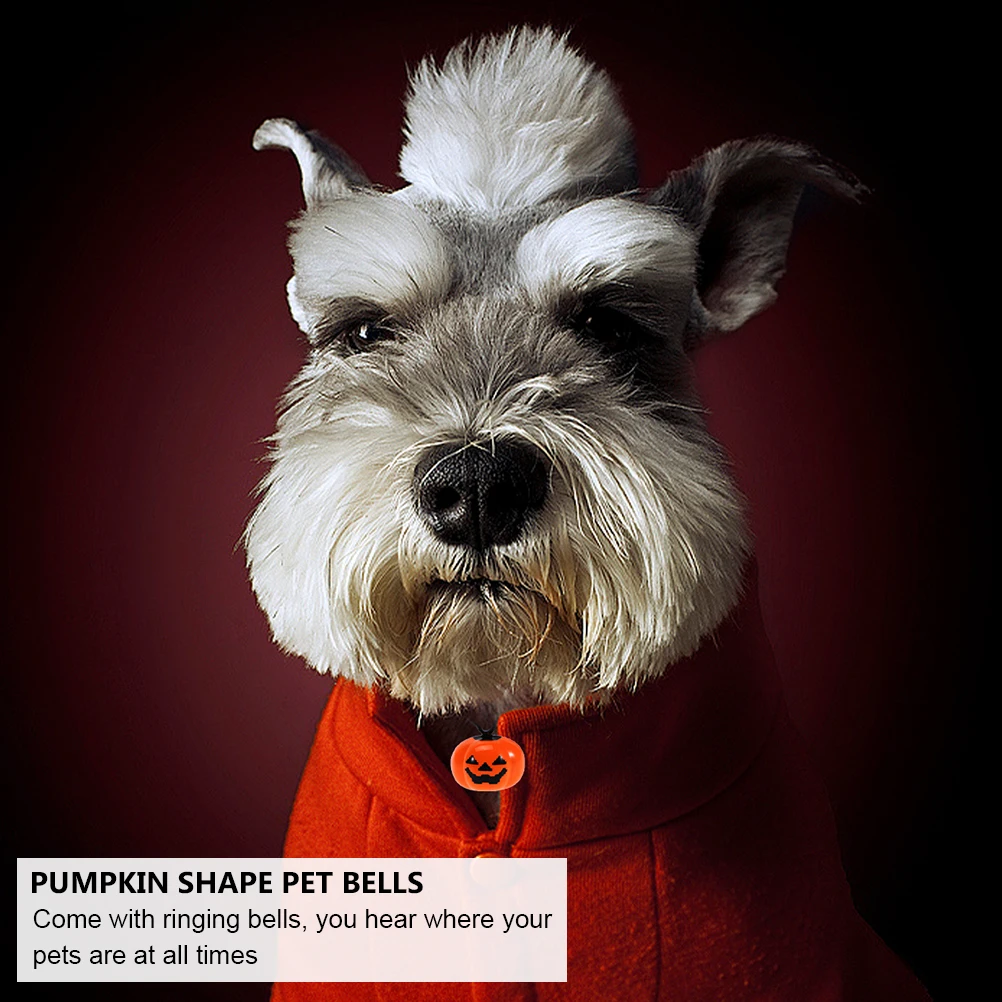 

12 Pcs Pumpkin Shaped Copper Bells for Pets Cartoon Dog Cat Accessories Mini Size Christmas Decorations Pet Gifts