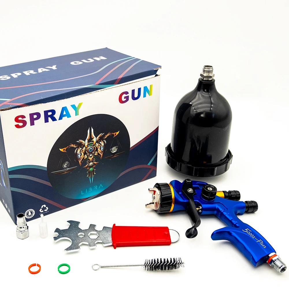 High Quality Spray Gun For Cars 1.3/1.8mm Nozzle Gold Painting Gun With Mixing Cup Water Based Air Spray Gun Airbrush