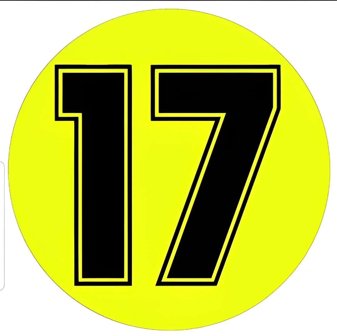 Number 17 sticker