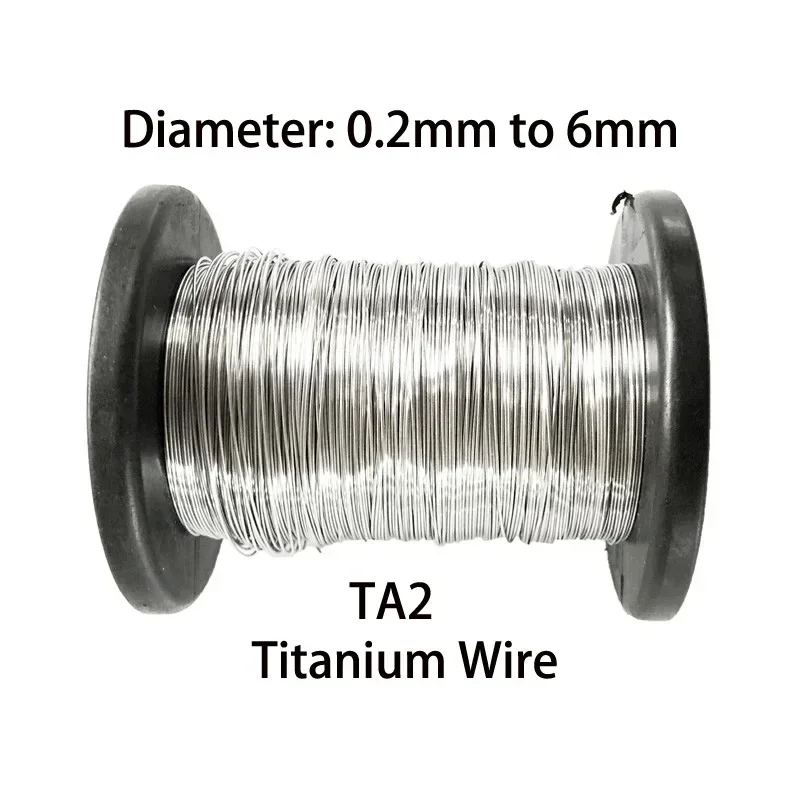 

1/5Meter Pure Titanium Wire TA2 Ti Wire Diameter 0.2 0.3 0.4 0.5 0.6 0.8 1 1.2 1.5 2 2.5 3 4 5 6mm Coiled Metal Line