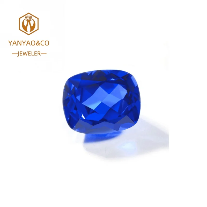 Hot Selling Lab Grown Cobalt Spinel High Quality Cushion Cut Gemstones for Handmade Jewelry Ring Designs