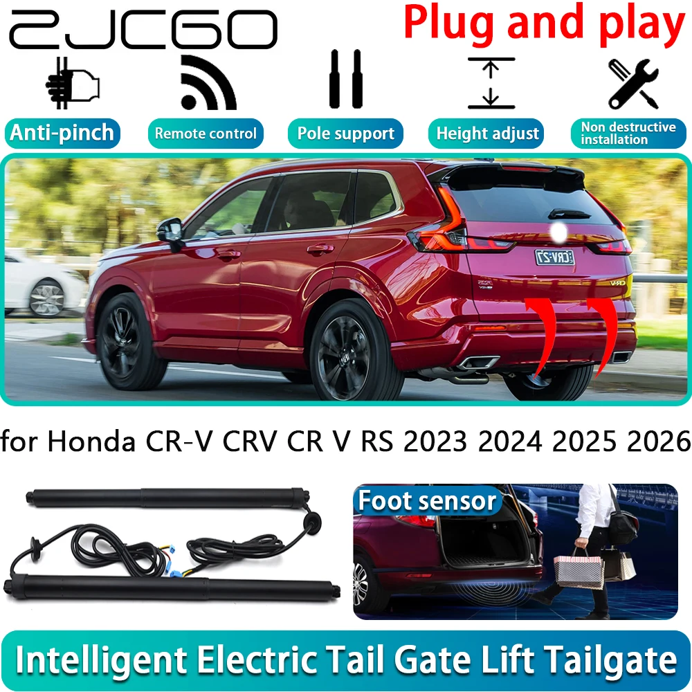 

ZJCGO for Honda CR-V CRV CR V RS 2023 2024 2025 2026 Car Electric Powered Tailgate Power Liftgate Automatic Tailgate System