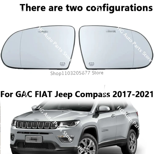 Imagen 1 del producto Espejo retrovisor lateral de coche, lentes con calefacción para GAC FIAT Jeep Compass 2017-2021