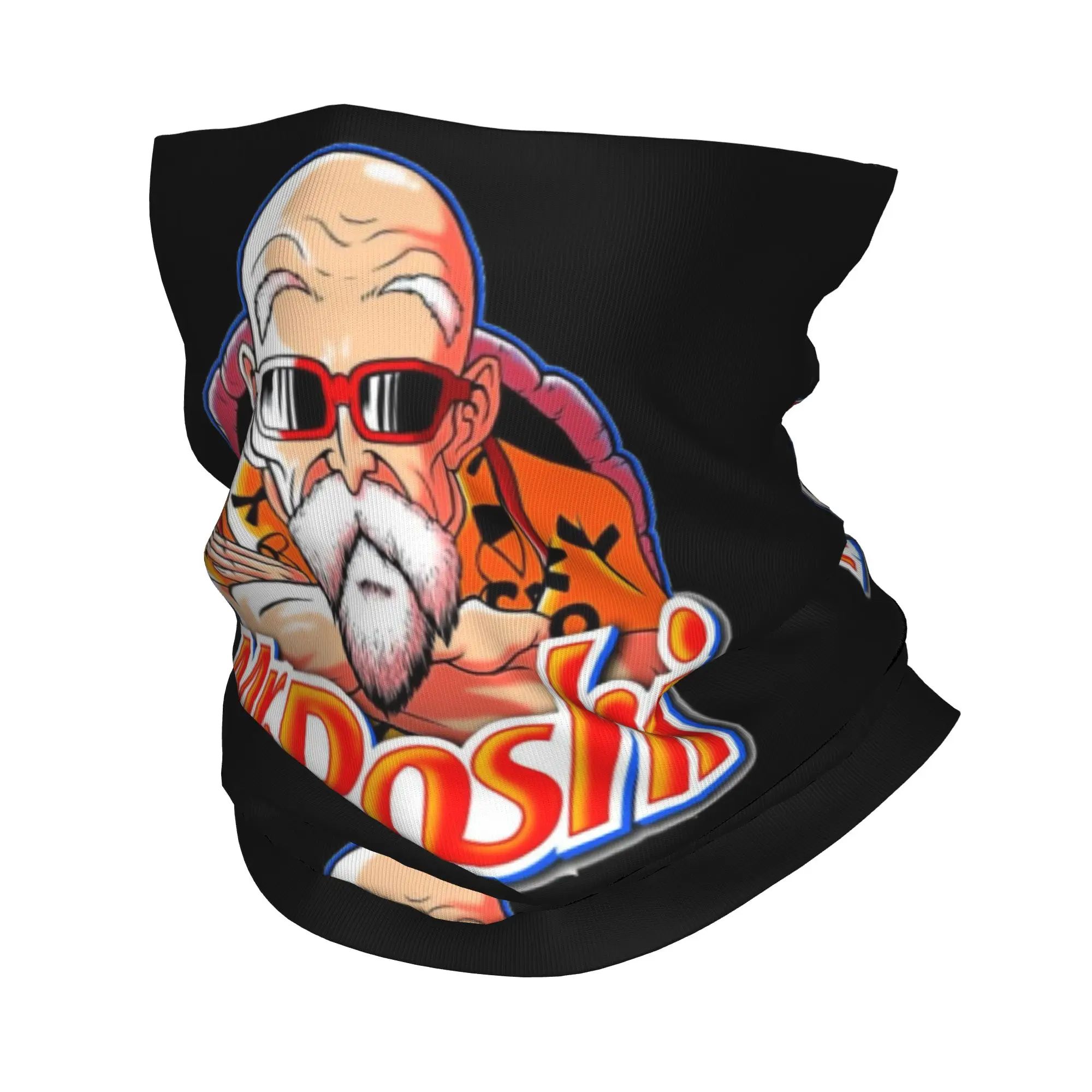 

D-Dragon B-Ball Masters Roshis Bandana Neck Gaiter Windproof Face Scarf Cover Women Retro Cartoon Print Headwear Tube Balaclava