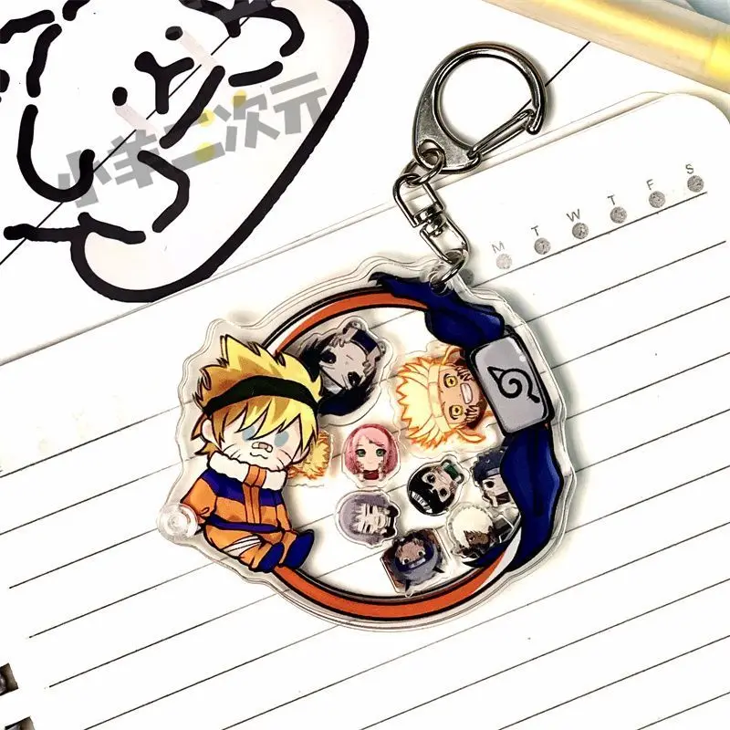 NARUTO Uzumaki Naruto Hatake Kakashi Gaara Persönlicher Kreativer Acryl-Shaker Schlüsselanhänger Niedlicher Taschenanhänger Urlaubsgeschenk Großhandel – Detail 2