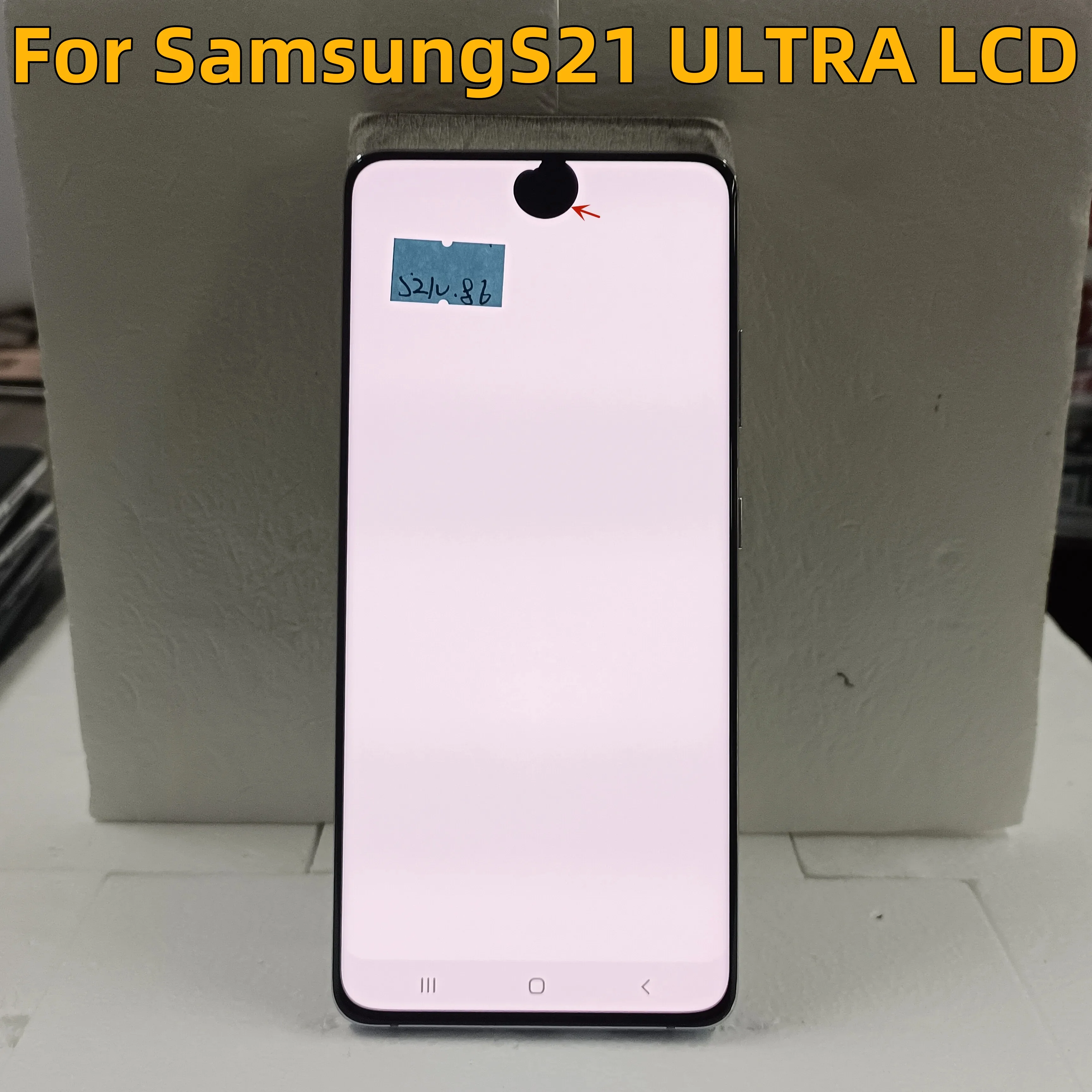 

For Samsung S21 ultra Lcd For Samsung Galaxy S21ultra 5g Sm- G998 G998f/ds G998u Display Touch Screen Digitizer With Defects