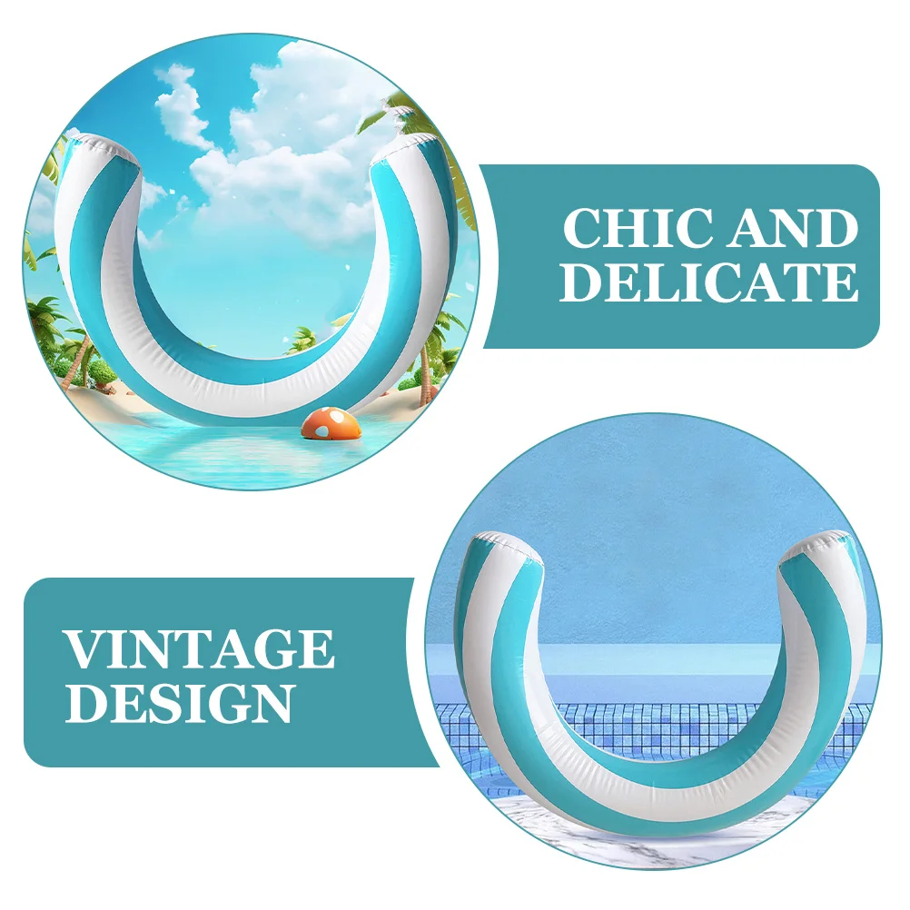 ห่วงยางว่ายน้ำพีวีซีแบบเป่าลมรูปโค้งสำหรับพักผ่อนในสระน้ำกลางแจ้งอเนกประสงค์สำหรับผู้ใหญ่สำหรับกิจกรรมสันทนาการทางน้ำในช่วงฤดูร้อน