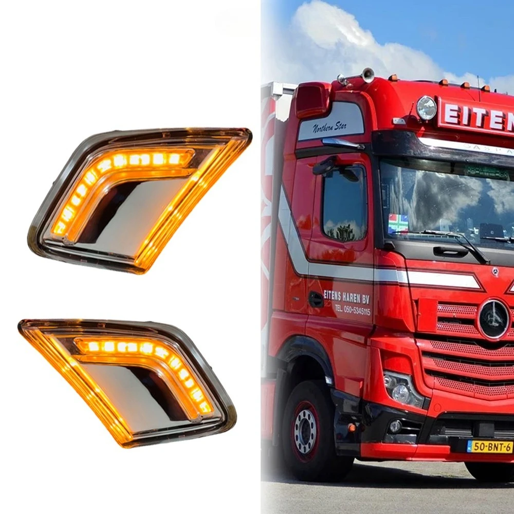 

1 Pair Truck LED Side Lamp Corner Light Signal Lamp For Mercedes Benz Actros MP5 truck Oem LH 9608201421 RH 9608201521